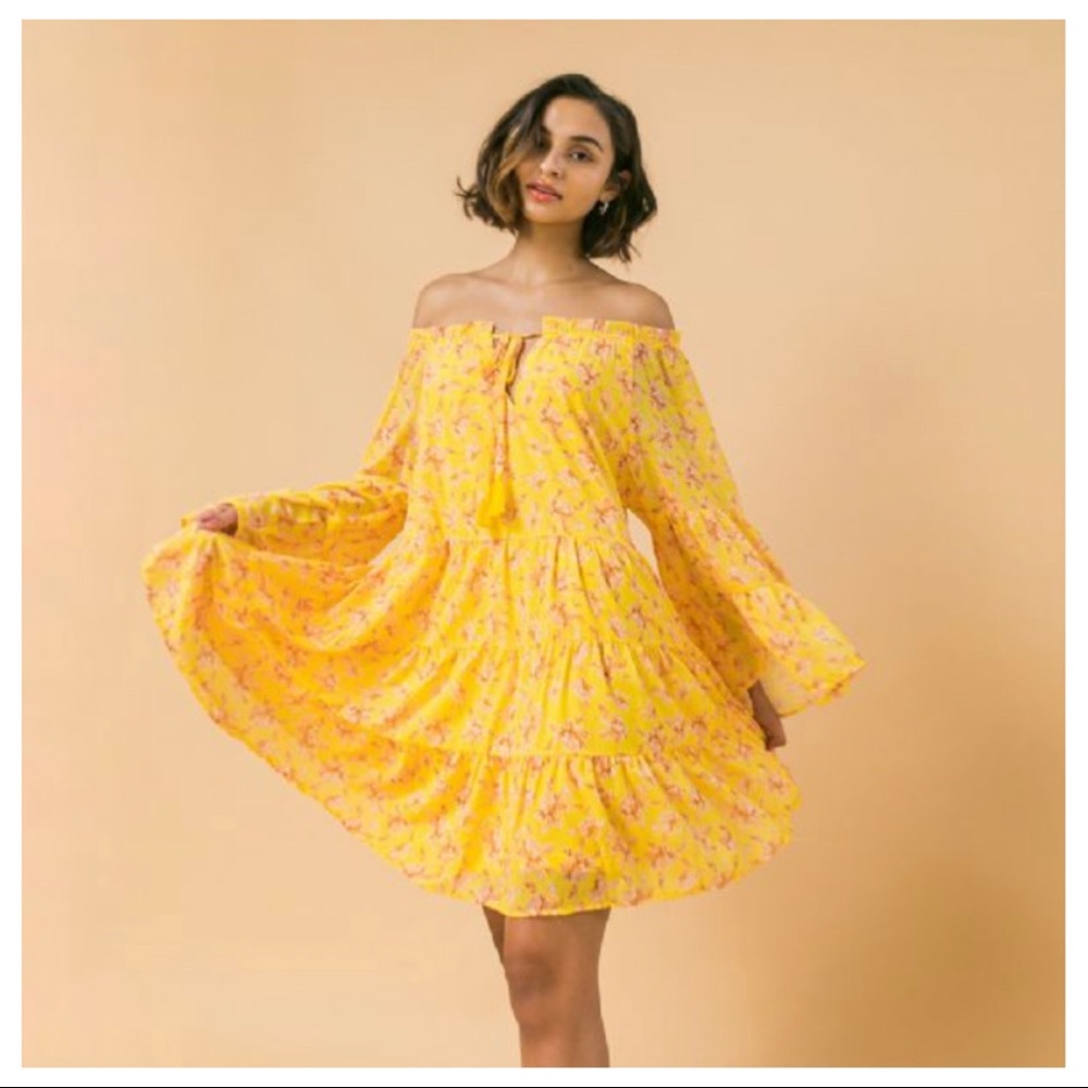 Bohemian Floral Printed Mini Dress